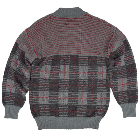 EMEK (Russia) 70s, District Tartan, Jacquard, Wool Rib Stitch - Picture 3 of 7